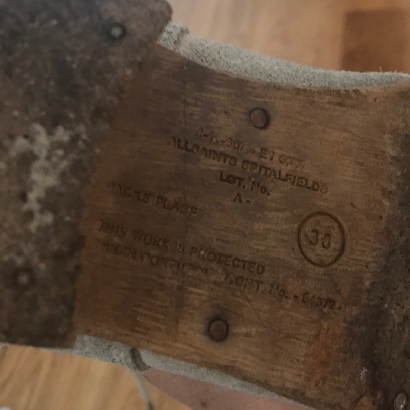 RARE FIND cream All Saints combat boots - Picture 9 of 10